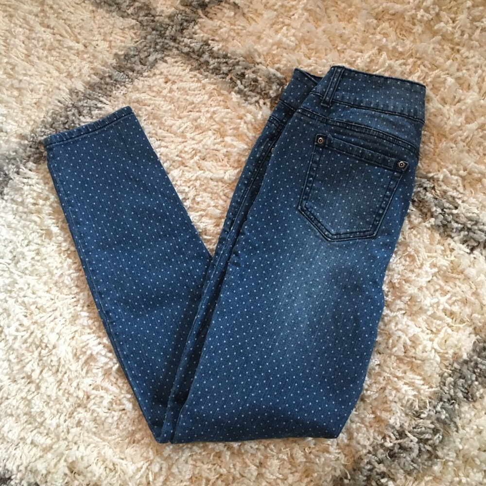 Rewash polka dots skinny jeans